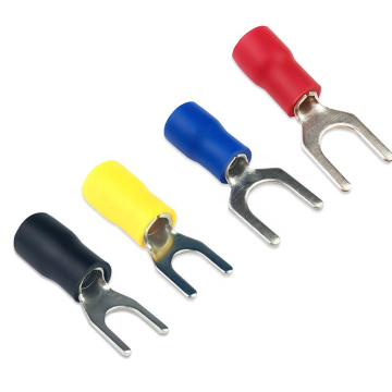 Spade terminal fork SV block plastic solder sleeve insulated cold end terminal crimp wire connectors